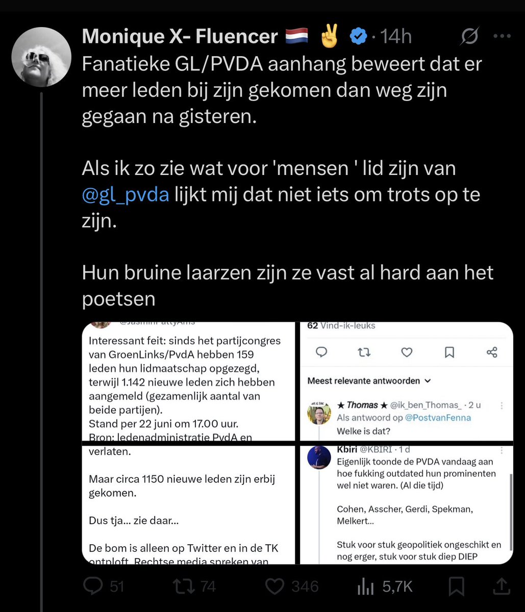 Ben veel…maar zeker geen GL/PVDA supporter hahaha

Never