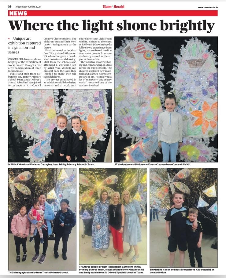 National Arts in Education (@national_aie) on Twitter photo Just wonderful to have this fantastic article published about one of our <a href="/ecGalway/">Galway EC</a> Creative Clusters who proudly held their ‘Shine Your Light From Within’ - Lantern Exhibition by The Tuam Hearld. Well done to all involved👏 <a href="/creativeirl/">Creative Ireland</a> <a href="/Education_Irl/">Irish Higher Education</a> <a href="/TraleeESC/">Tralee Education Support Centre</a> <a href="/ESCItweets/">ESCI</a> Just wonderful to have this fantastic article published about one of our <a href="/ecGalway/">Galway EC</a> Creative Clusters who proudly held their ‘Shine Your Light From Within’ - Lantern Exhibition by The Tuam Hearld. Well done to all involved👏 <a href="/creativeirl/">Creative Ireland</a> <a href="/Education_Irl/">Irish Higher Education</a> <a href="/TraleeESC/">Tralee Education Support Centre</a> <a href="/ESCItweets/">ESCI</a>