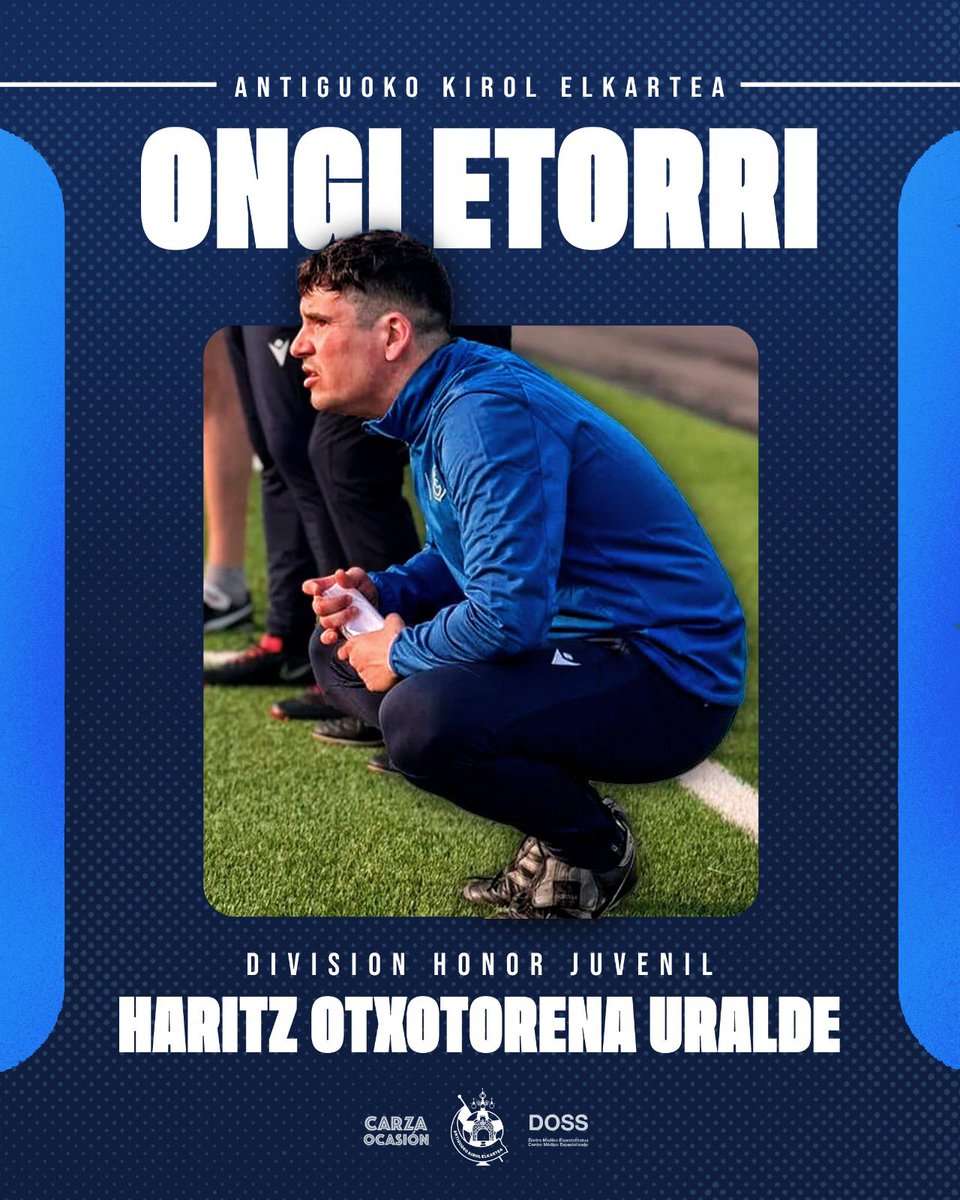 🤝 Haritz Otxotorena, nuevo entrenador del Juvenil División de Honor 👋🏻 Ongi etorri, Haritz! 

Pettan Uralde, Oier Errandonea y Oier Berra formarán el cuerpo técnico en esta nueva aventura.