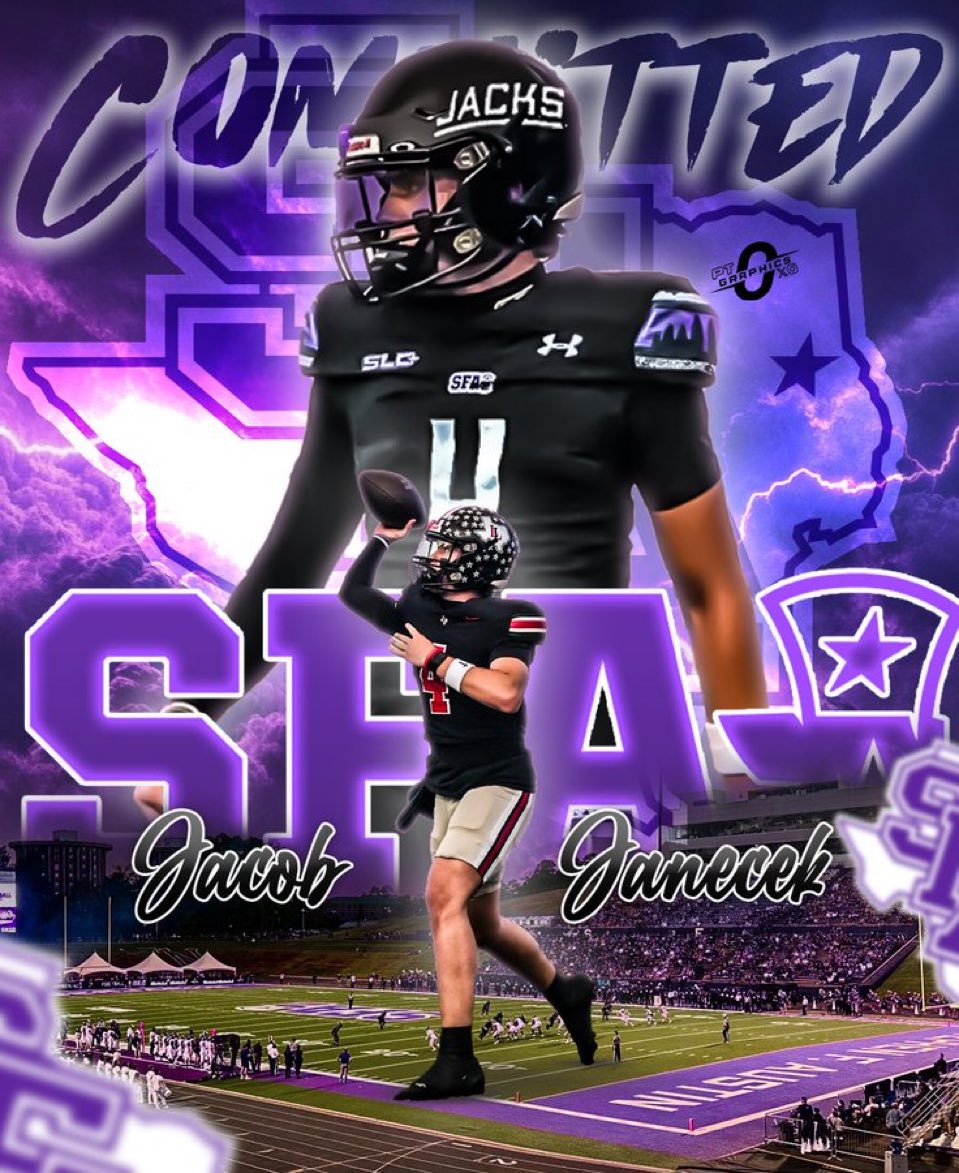 Patrick Harkness (@rolldatwave) on Twitter photo #SFA Commitment
Graphic: <a href="/ptgraphics0/">Parker Titus</a>
🔥Class of 26 QB🔥
Jacob Janecek - <a href="/jj_janecek/">Jacob Janecek 2026 QB</a>
6-1/195.
Lucas, TX.
District 4-5a D2 offensive MVP.
Scouting Report: 4.67 Forty
(Dual Threat QB who can really move, good pocket presence, good deep ball with nice touch and accuracy #SFA Commitment
Graphic: <a href="/ptgraphics0/">Parker Titus</a>
🔥Class of 26 QB🔥
Jacob Janecek - <a href="/jj_janecek/">Jacob Janecek 2026 QB</a>
6-1/195.
Lucas, TX.
District 4-5a D2 offensive MVP.
Scouting Report: 4.67 Forty
(Dual Threat QB who can really move, good pocket presence, good deep ball with nice touch and accuracy