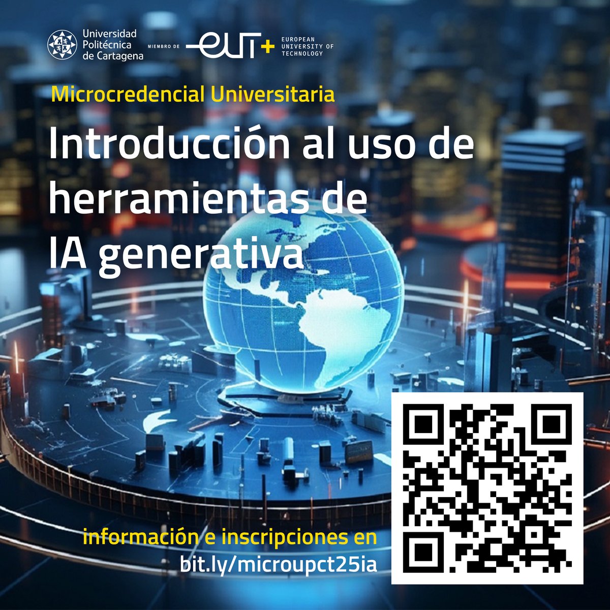 Talent+UPCT (@talentupct) on Twitter photo 🚀 ¡Aprende a usar IA generativa con la nueva microcredencial de la <a href="/UPCToficial/">Universidad Politécnica de Cartagena | UPCT</a> !
🎓 Curso online, práctico, sin requisitos previos.
🗓️ Empieza el 15/09. Solo 3 h + 1 mes para completarlo.
✅ Diploma oficial UPCT.
👉 ¡Inscríbete ya!
bit.ly/microupct25ia 🚀 ¡Aprende a usar IA generativa con la nueva microcredencial de la <a href="/UPCToficial/">Universidad Politécnica de Cartagena | UPCT</a> !
🎓 Curso online, práctico, sin requisitos previos.
🗓️ Empieza el 15/09. Solo 3 h + 1 mes para completarlo.
✅ Diploma oficial UPCT.
👉 ¡Inscríbete ya!
bit.ly/microupct25ia