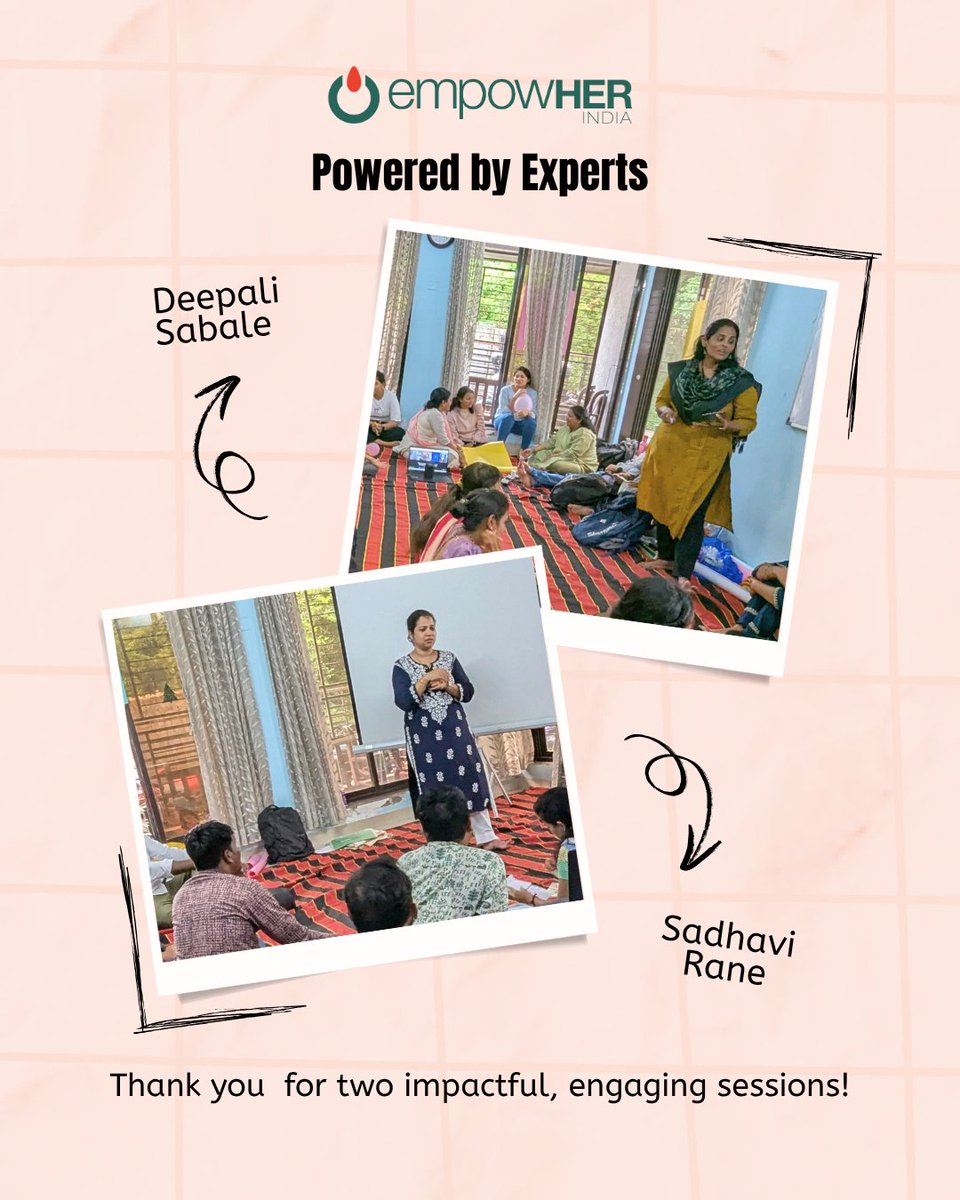 We hosted a 2-day Capacity Building Workshop focused on strengthening the foundation of our life skills education programs—our facilitators.
Expert trainers Deepali Sabale and Sadhavi Rane brought immense energy, insight, and hands-on experience to the sessions
#empowHERIndia