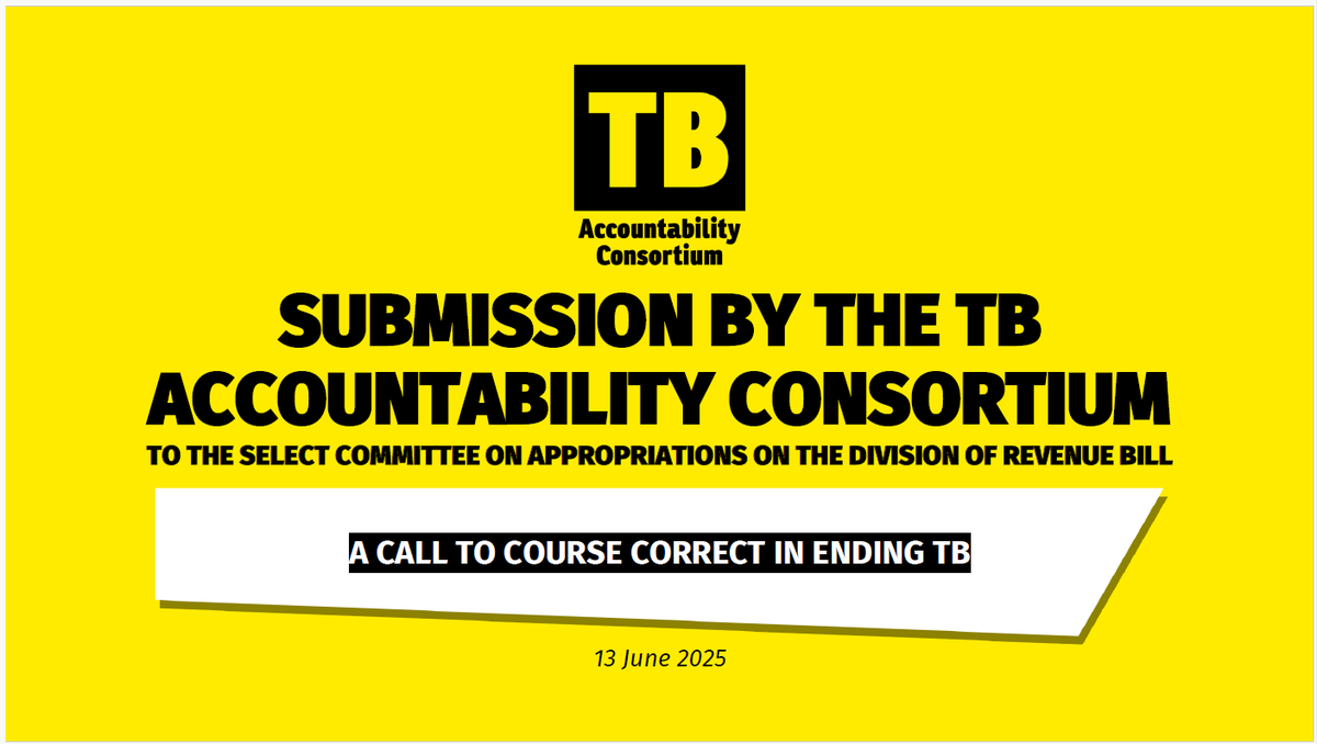 In its submission to the Standing Committee on Appropriations, TBAC has called for immediate steps to protect the country’s TB programme, highlighting that 56,000 people continue to die from TB, a disease that is both preventable and treatable. 
Read more: bit.ly/4nd4Usf