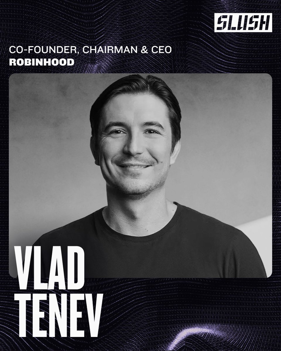 SlushHQ's tweet image. We thought, why not start the week with double the good news?
Summer Discounts are officially out, and we're also excited to introduce the first four founders you’ll see on the Slush stages in 2025:
🔹 @vladtenev-Co-founder & CEO, @RobinhoodApp
The force behind Robinhood, the…