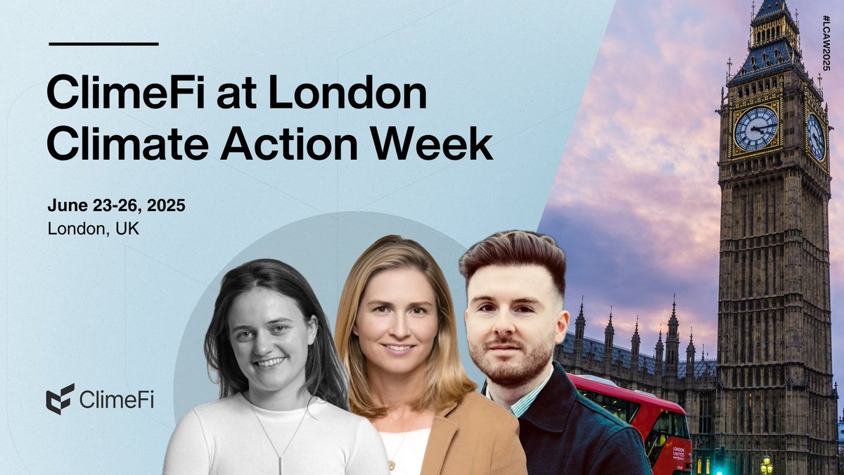 ClimeFi (@climefihq) on Twitter photo The <a href="/ClimeFiHQ/">ClimeFi</a> team is in #London for #LCAW2025! Catch Megan Hunold speaking at the <a href="/inplanet_earth/">InPlanet | Measurable. Scalable. Certified Credits</a> Summit on unlocking gigatonne potential with Brazil’s first certified ERW CDR credits. Sebastien Dewarrat & Victoria Harvey will also be attending - reach out to connect. #ClimeFi The <a href="/ClimeFiHQ/">ClimeFi</a> team is in #London for #LCAW2025! Catch Megan Hunold speaking at the <a href="/inplanet_earth/">InPlanet | Measurable. Scalable. Certified Credits</a> Summit on unlocking gigatonne potential with Brazil’s first certified ERW CDR credits. Sebastien Dewarrat & Victoria Harvey will also be attending - reach out to connect. #ClimeFi