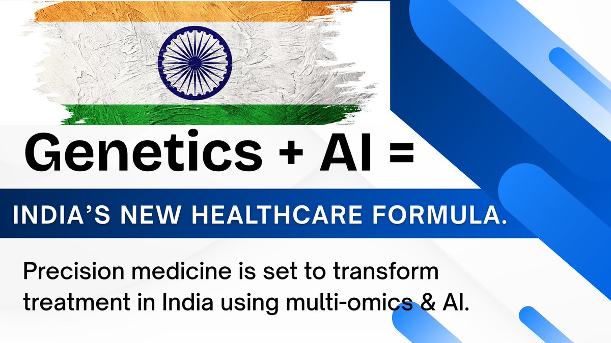 ict_post's tweet image. Indian healthcare will no longer guess. #PrecisionMedicine will use your DNA, diet &amp;amp; data to tailor your treatment. Read  post: ictpost.com/ai-and-precisi…
#SmartHealthcare #GenomicsIndia  #ICTpost