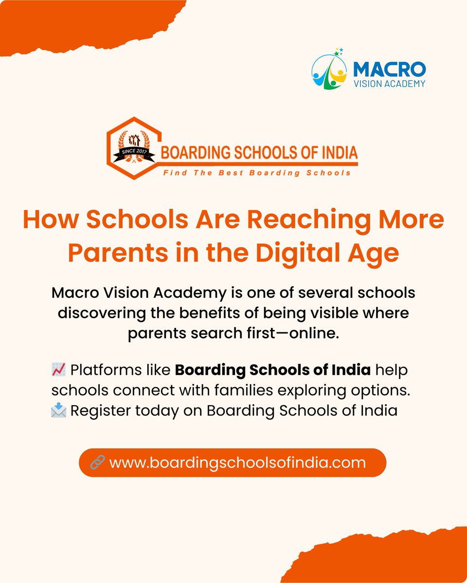 📣 Featured on #BoardingSchoolsIndia → Macro Vision Academy, Burhanpur 🎓

✅ 100+ merit ranks
✅ NEET / JEE / Olympiad prep
✅ Holistic learning &amp; modern campus

For more information, visit our website: boardingschoolsofindia.com

#EducationMatters #IndianBoardingSchools