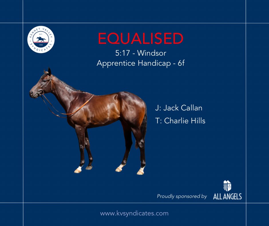 Kennet Valley Syndicates (@kennetvalleysyn) on Twitter photo EQUALISED runs in the 6 furlong 0-60 apprentice handicap <a href="/WindsorRaces/">Windsor Racecourse</a> later today, due off at 5.17pm.
There are 14 runners and we are drawn in 3 with Jack Callan taking the ride. Equalised has had very little luck this season so far despite showing plenty of potential, but has EQUALISED runs in the 6 furlong 0-60 apprentice handicap <a href="/WindsorRaces/">Windsor Racecourse</a> later today, due off at 5.17pm.
There are 14 runners and we are drawn in 3 with Jack Callan taking the ride. Equalised has had very little luck this season so far despite showing plenty of potential, but has