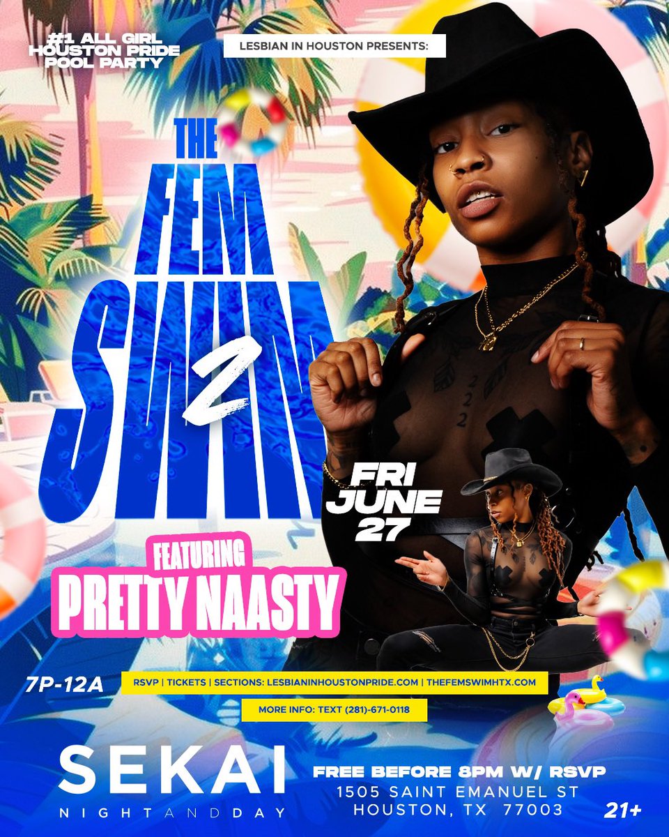 LesbianInHTX's tweet photo. 🚨 LESBIAN IN HOUSTON OFFICIAL PRIDE WEEKEND LINE UP 2025 🚨 4 EVENTS FOR WOMEN WHO LOVE WOMEN, JUNE 26-29 😍🏳️‍🌈 RSVP | Tickets | Sections @ https://t.co/1kOhdb65mi https://t.co/KHEBBeVLOe