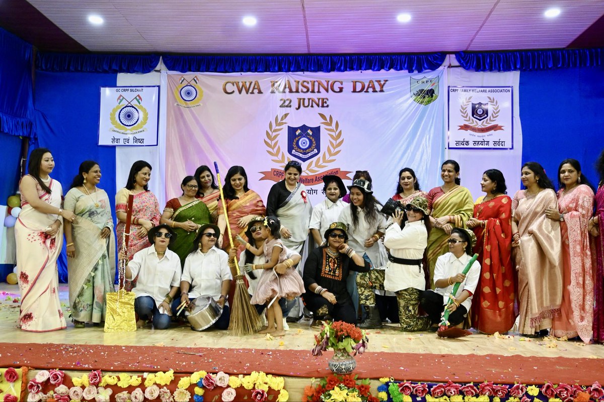 RCWASilchar's tweet photo. 30th CWA RAISING DAY celebrated in presence of Smt Jagjeet Kaur , President RCWA  at GC SILCHAR with unstoppable energy and spirit. Cultural showcases by CRPF Women and families mesmerised everyone. Saluting CWA for standing strong with brave CRPF Families.  #CWA30 #CRPF https://t.co/IlXDYCgh05