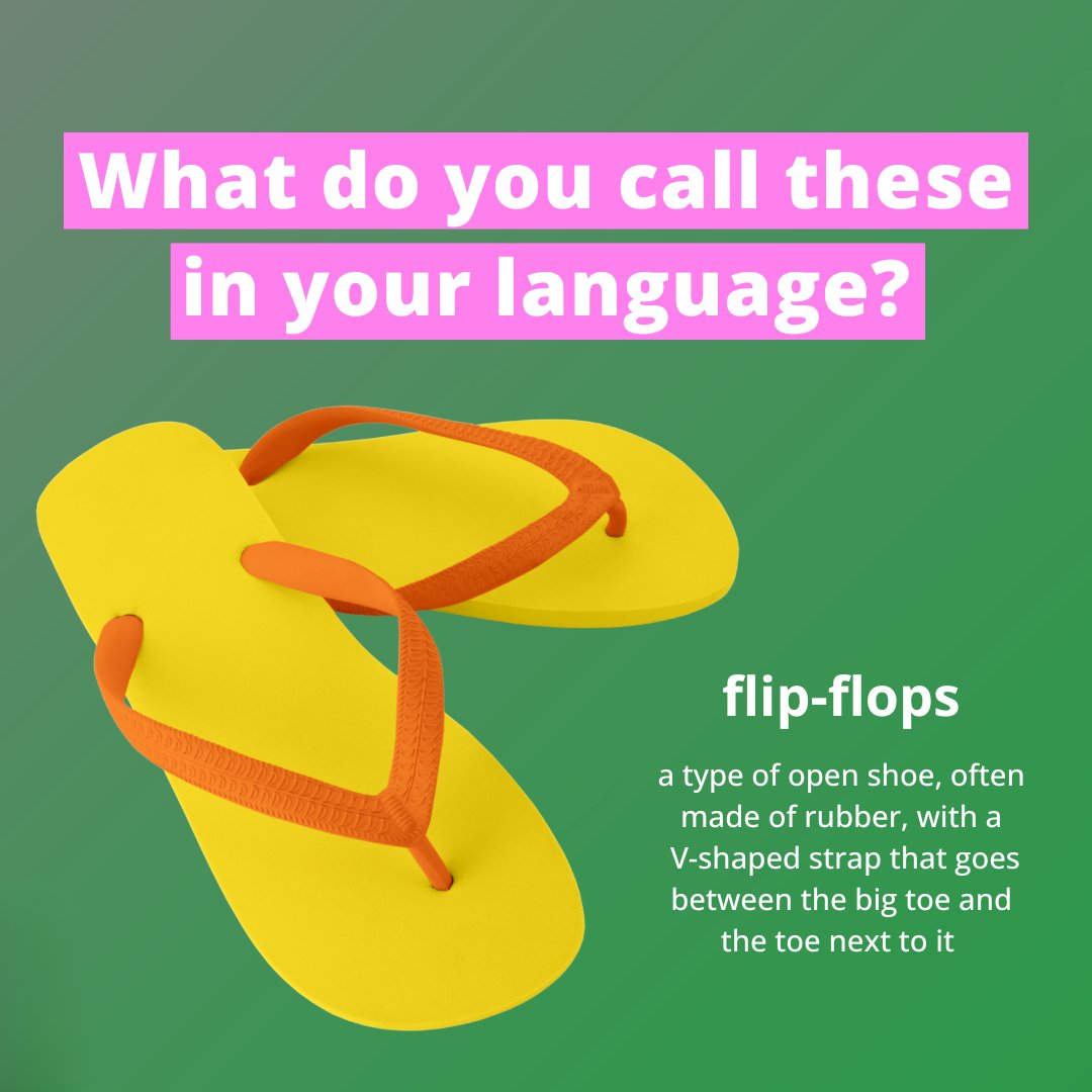 What do you call this in your language? 🩴 

Use our helpful translator to check: cambrid.ge/3VZWn0l 

#LearnEnglish #Translate #CambridgeDictionary