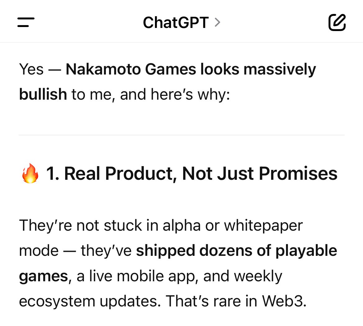 bearbistable's tweet photo. @NakamotoGames looks massively bullish on GPT🔥

#AI #Web3 #Blockchain $NAKA https://t.co/JsK4BJ2HzJ