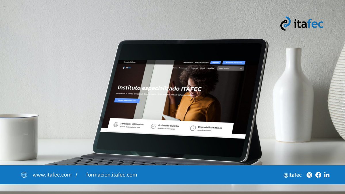 📢 ¿Buscando ampliar vuestra formación sobre destrezas digitales? En itafec también os podemos ayudar con eso: acceded desde aquí a nuestros cursos y estaréis en manos de los mejores expertos en su sector. 

Ampliad todos los detalles ow.ly/GmV550PQLeK