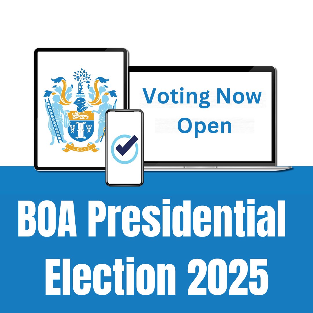 Just ONE more week to go - Have your say! Voting is now open for BOA Presidential election. It will close at 5pm on 30th June. If eligible to vote, you will have received an email with instructions from Mi Voice. If you haven’t received it, make sure to check your junk folder.