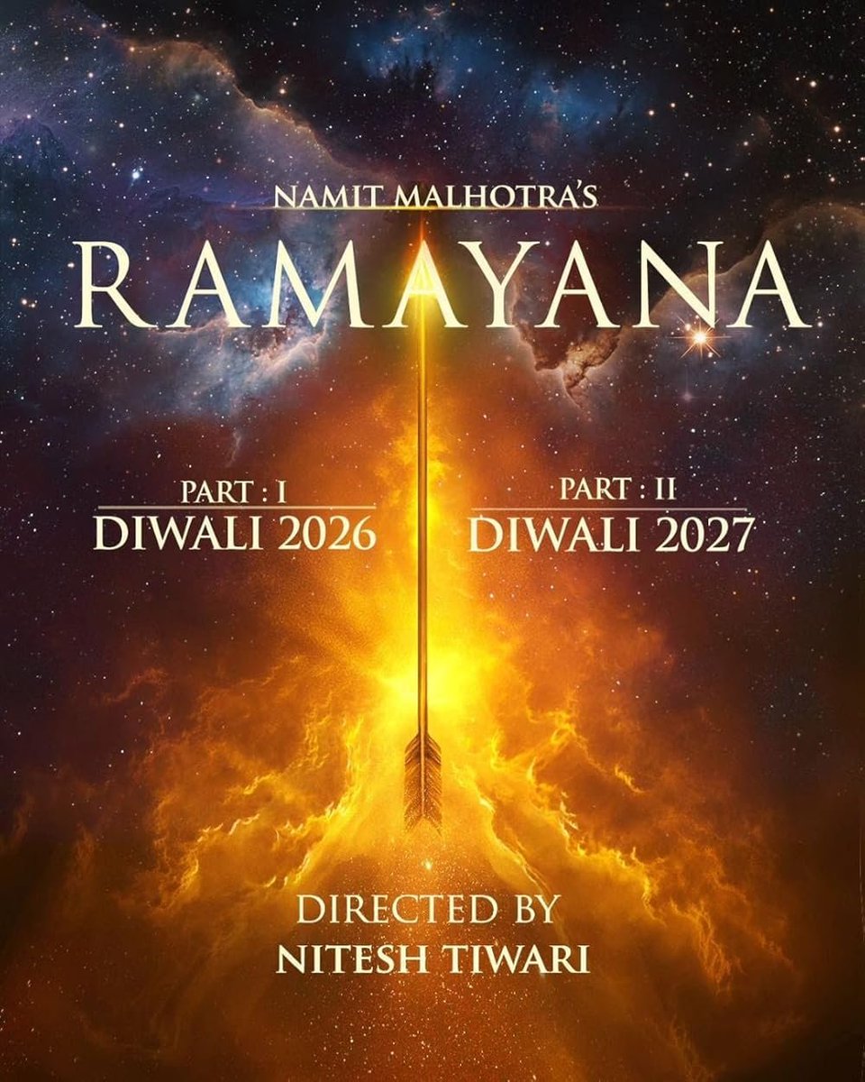 redding_cream_t's tweet image. 🚨Big Breaking: Ramayana movie producer Namit Malhotra's huge statement 😱!
"I believe that the world should sit up & watch #Ramayana. It is the BIGGEST PRODUCTION IN THE WORLD currently with 2 parts going back-to-back. It will be no less than Lord of the Rings or Avatar".