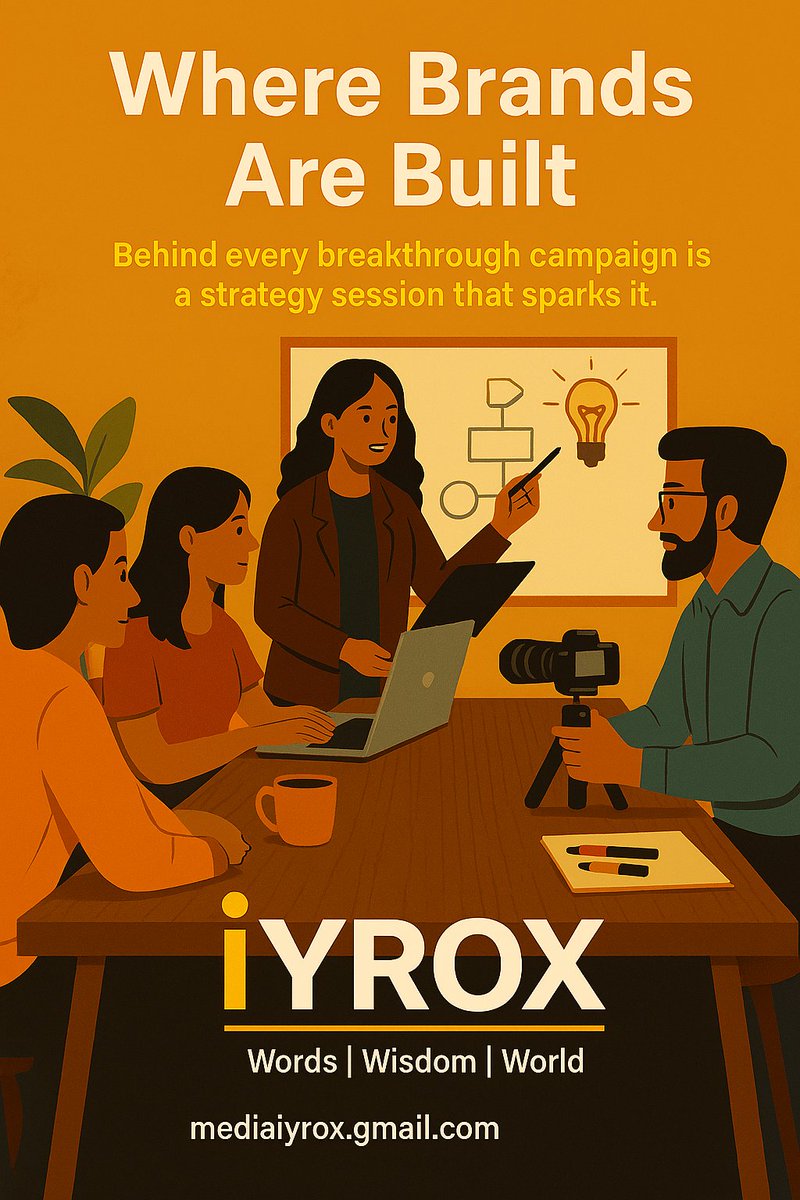 Iyroxpress's tweet photo. From the first “What if we…” to the final press hit — every Iyrox campaign is crafted, not copy-pasted.
✍️ It starts with a question.
🎯 Becomes a strategy.
📢 Ends as attention.
We’re not just behind brands — we’re behind every frame of visibility.
📩 mediaiyrox@gmail.com https://t.co/7ll3oNjiVi