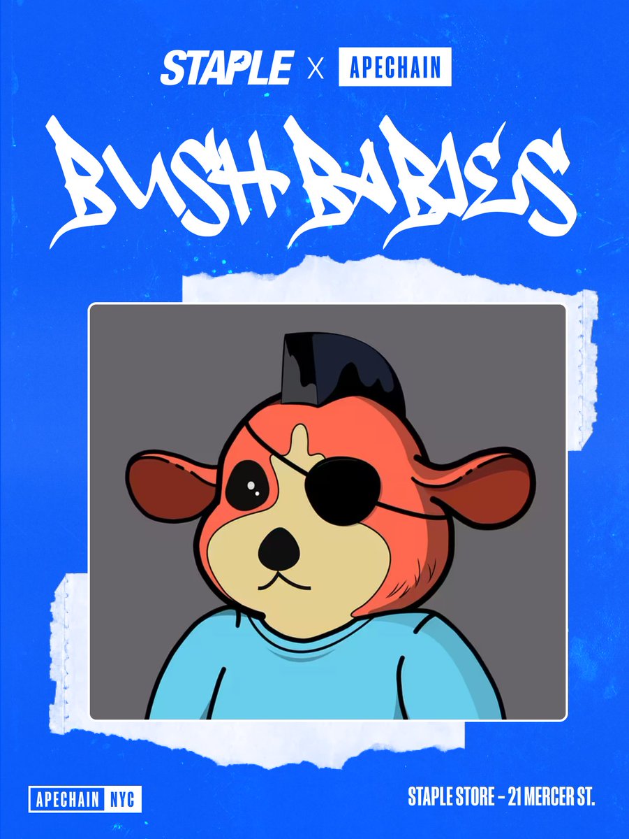 It's NFT NYC week🕺And that means the Artist Showcase spotlighting incredible ApeChain communities including the Bush Babies is going down this week from 25th - 26th June at 21 Mercer🕺

🎟️RSVP Here: lu.ma/iqnrh24a