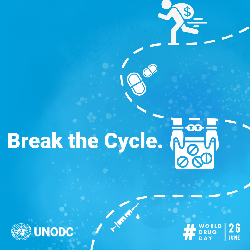UNODC's tweet photo. In 2024, UNODC-trained officers helped seize:

🔹 300+ tonnes of cocaine
🔹 26 tonnes of opioids
🔹 116.2 tonnes of precursors
🔹 22 tonnes of fake medicines

Together, we’re disrupting trafficking routes. ⬇️

#WorldDrugDay #StopOrganizedCrime