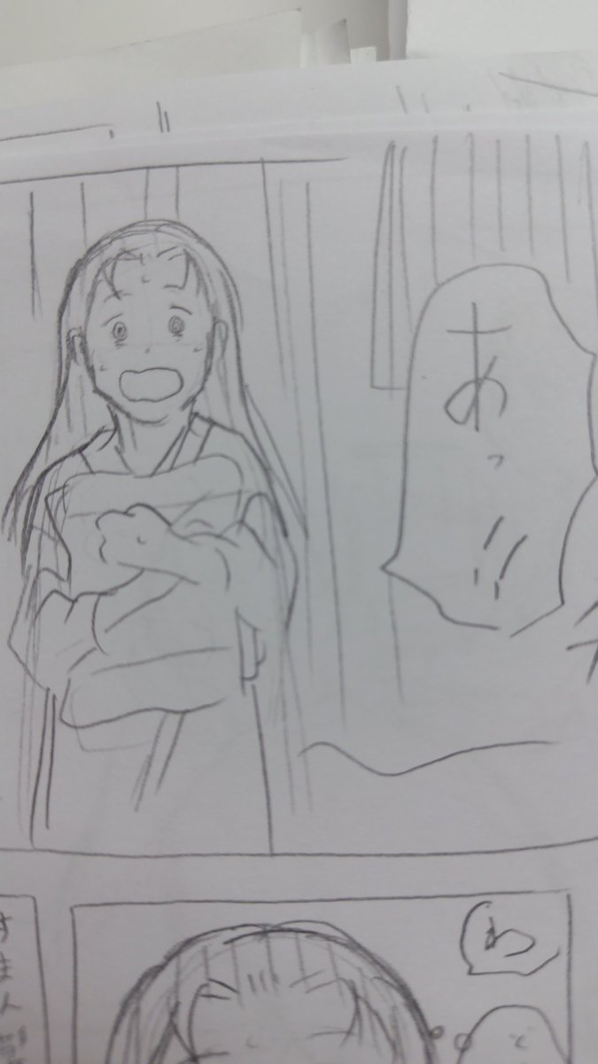 過去のボツネームは全て捨てずに置いてあり、それを下手くそだなぁと思いながら見返すのが好きなんですが、2年も同じネームを描いてると徐々に洗練されていく過程が分かりやすくて面白かったです。画像は去年描いたボツネームです。 