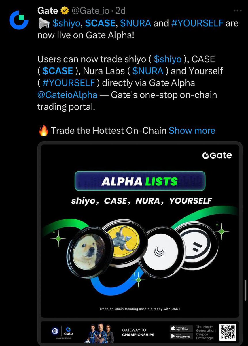 <a href="/shahh/">shah</a> The $CASE bullrun continues. 
Gate Alpha listing imminent. 
Floor found and team is preparing another push. 
Also Vitalik will most likely shill again like he did before. 

0x52dd39E5d1A5f4b8a622466BbE880B5427BF038e

x.com/VitalikButerin…