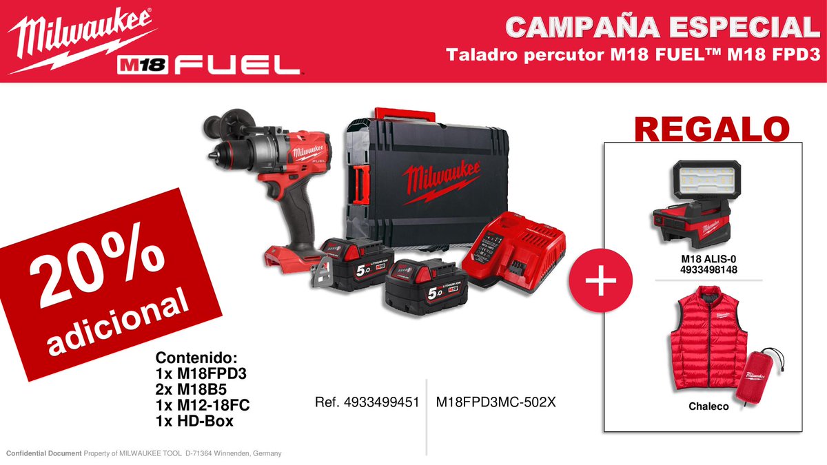 RComesur's tweet photo. Nueva Campaña Milwaukee
ℹ️ Para más información y pedidos: oficina.cial1@comesur.es https://t.co/xbdG1MdIy7