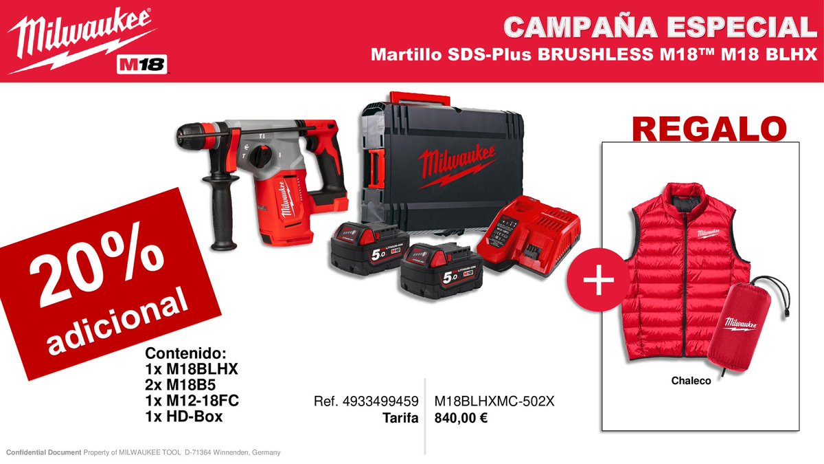 Nueva Campaña Milwaukee
ℹ️ Para más información y pedidos: oficina.cial1@comesur.es