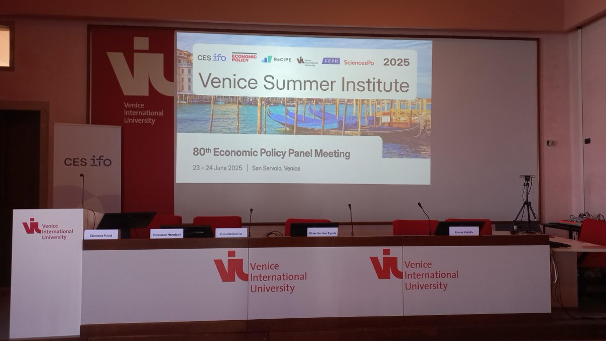 CEPR (@cepr_org) on Twitter photo The 80th #EconPolicy Panel meeting on Economic Polies for #Peace <a href="/ifo_Institut/">ifo Institut</a> Venice Summer Institute, is about to starts, supported by the #ReCIPE programme
Organised by <a href="/dominic_rohner/">Dominic Rohner</a> <a href="/heclausanne/">HEC Lausanne</a> <a href="/unil/">UniversitΓ© de Lausanne</a> & <a href="/olivervdeynde/">olivervandeneynde</a> <a href="/PSEinfo/">Paris School of Economics</a>
Watch live: economic-policy.org/videos/ The 80th #EconPolicy Panel meeting on Economic Polies for #Peace <a href="/ifo_Institut/">ifo Institut</a> Venice Summer Institute, is about to starts, supported by the #ReCIPE programme
Organised by <a href="/dominic_rohner/">Dominic Rohner</a> <a href="/heclausanne/">HEC Lausanne</a> <a href="/unil/">UniversitΓ© de Lausanne</a> & <a href="/olivervdeynde/">olivervandeneynde</a> <a href="/PSEinfo/">Paris School of Economics</a>
Watch live: economic-policy.org/videos/