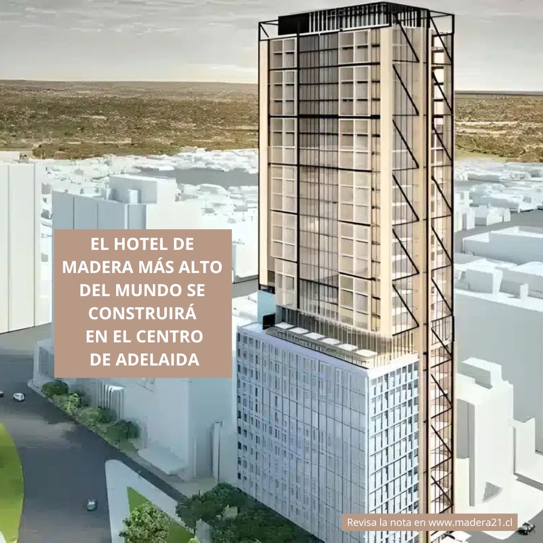 El hotel de madera más alto del mundo se construirá en Adelaida, Brookfield Multiplex comenzará la  construcción de la nueva torre de madera masiva a finales de este año y los desarrolladores esperan que el nuevo hotel esté operativo en 2027.  La nota en buff.ly/DiTYhmH