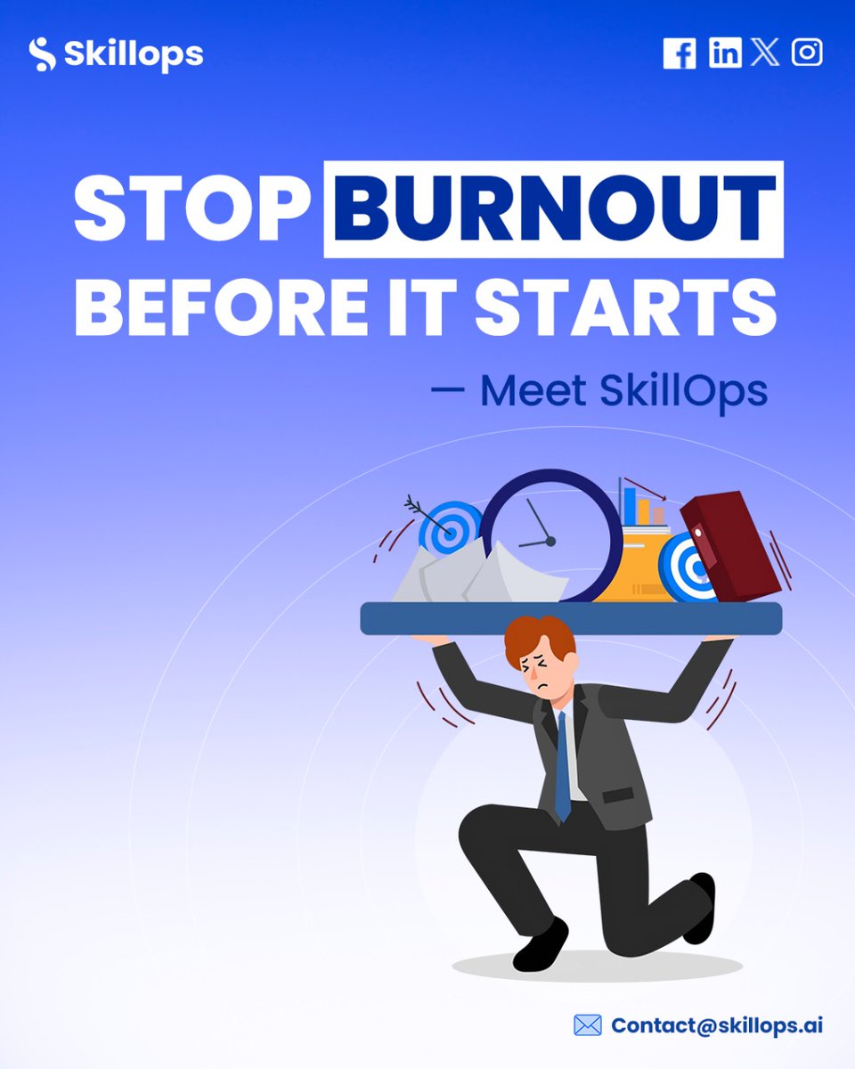 skillops_ai's tweet image. Burnout isn’t just about hard work — it’s about misaligned work. 
SkillOps helps fix that with smarter, skill-based workload planning. From forecasting demand to mapping real capabilities.
#SkillOpsAI #FutureOfWork #TalentPlanning #WorkforceTrends #SkillsManagement #AIinHR