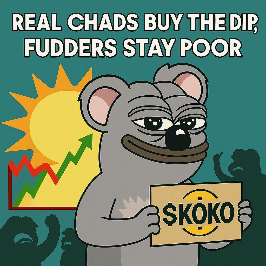 Some chads are loading $KOKO on this historical dip 🐨📉
I warned yesterday on Space, this downtrend won't last forever.

In this game, the winners are those with conviction, the ones who buy dips, even if it dips more later, and hold with purpose.
Just look at history and repeat