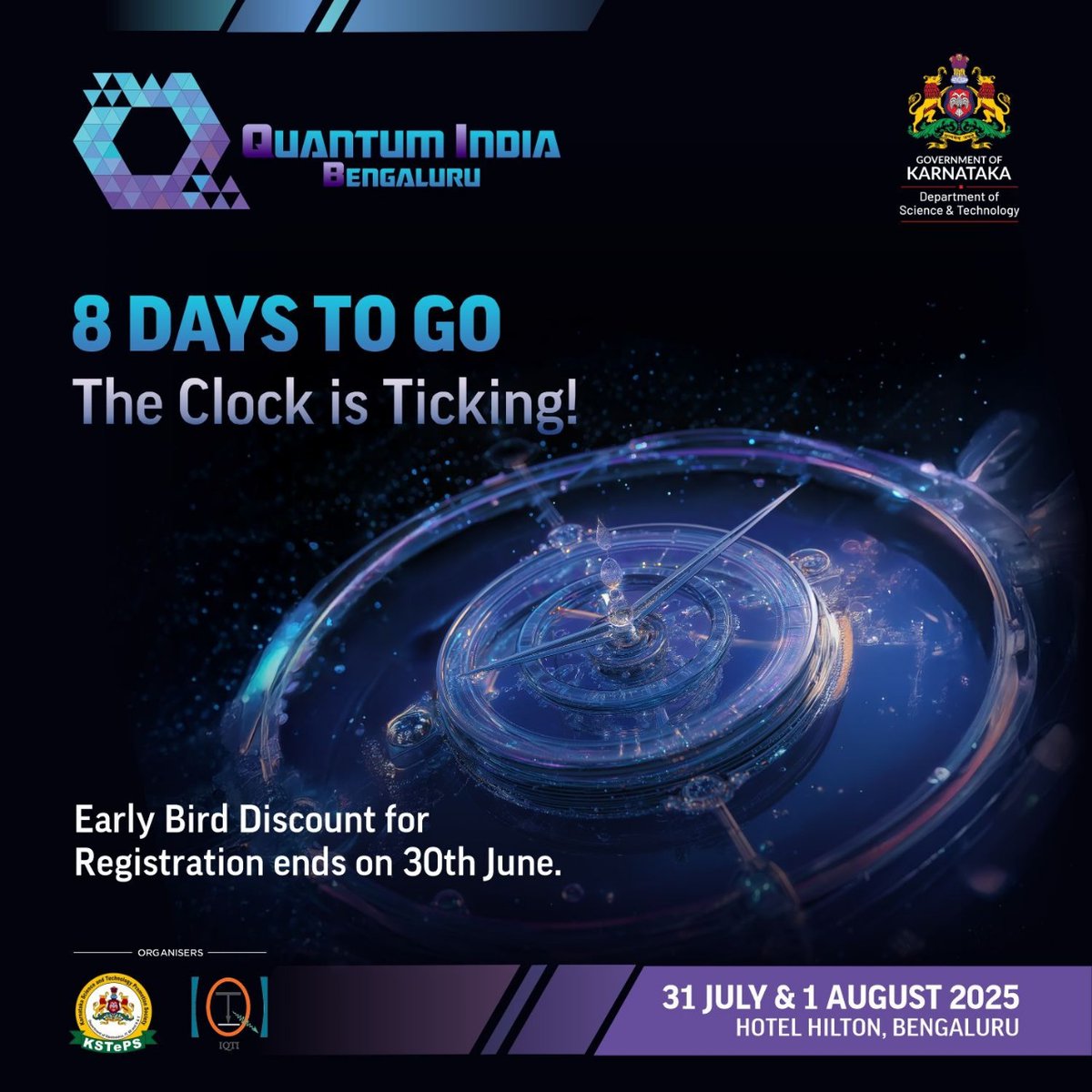 This is your chance to grab exclusive discounts and secure your delegate pass at one of the most awaited global Quantum Events of the year.

Register now. Save more. Visit quantumindiabengaluru.com