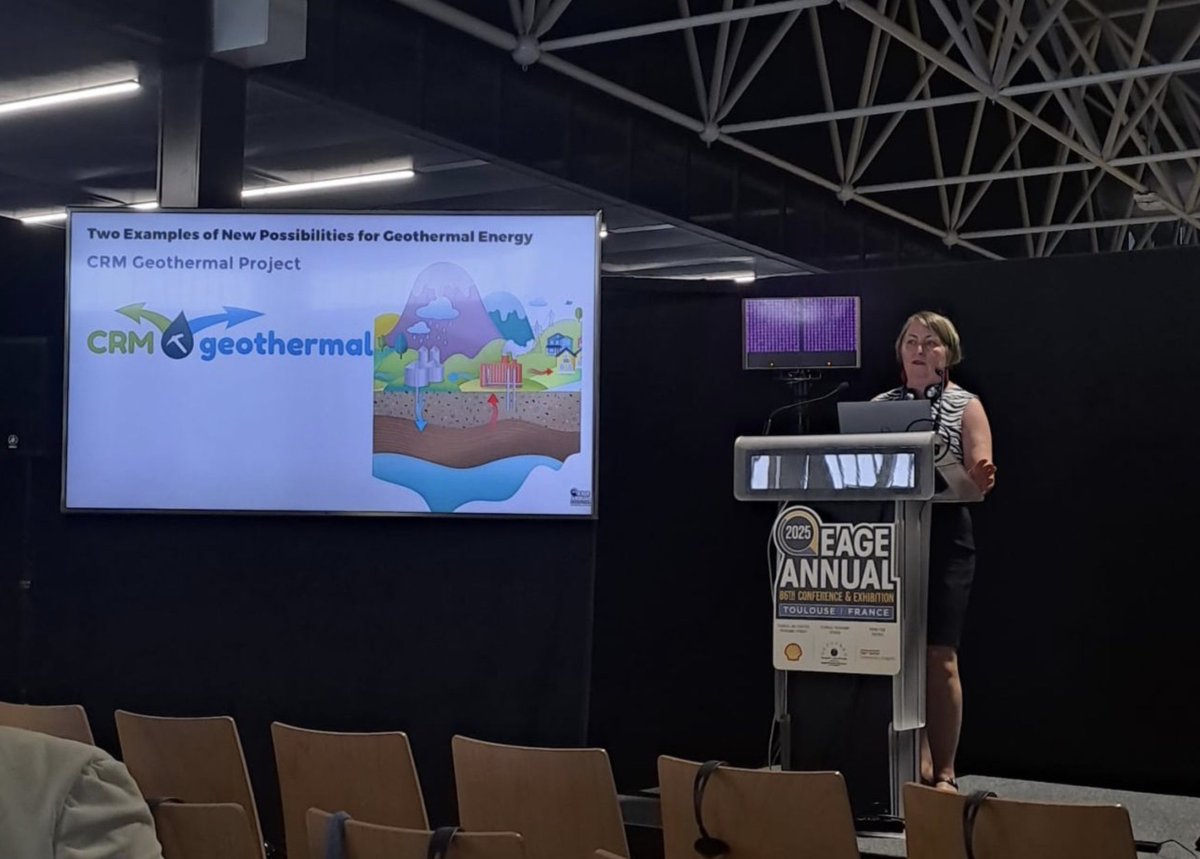 CRM-geothermal (@crmgeothermal) on Twitter photo Iris Vukovic, Vice President of <a href="/EfgInfo/">European Federation of Geologists (EFG)</a>, had the opportunity to presented <a href="/CrmGeothermal/">CRM-geothermal</a> at the <a href="/EAGE_Global/">EAGE</a> 2025 Annual Conference within the '#Geothermal Technologies' session.
Learn more: crm-geothermal.eu
#EAGEAnnual2025 #EnergyTransition Iris Vukovic, Vice President of <a href="/EfgInfo/">European Federation of Geologists (EFG)</a>, had the opportunity to presented <a href="/CrmGeothermal/">CRM-geothermal</a> at the <a href="/EAGE_Global/">EAGE</a> 2025 Annual Conference within the '#Geothermal Technologies' session.
Learn more: crm-geothermal.eu
#EAGEAnnual2025 #EnergyTransition