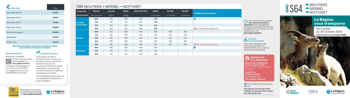 Summer Bus Services to Moûtiers, Brides, Méribel etc now online. Summer 2025 Free Meribus timetable also now available. 

All the latest timetables at:
m.latania.co.uk/skibus

#LaTania