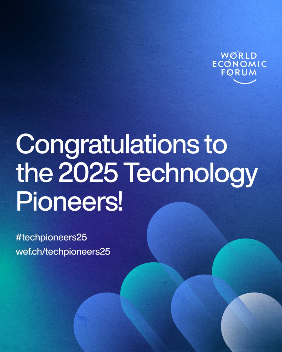 The <a href="/wef/">World Economic Forum</a> has announced its 2025 Technology Pioneers, a cohort of 100 start-ups from 28 countries that are leading a new wave of global #innovation. 
From VTOL aircrafts to more accessible #quantum computing applications, explore the 25th annual cohort here:
