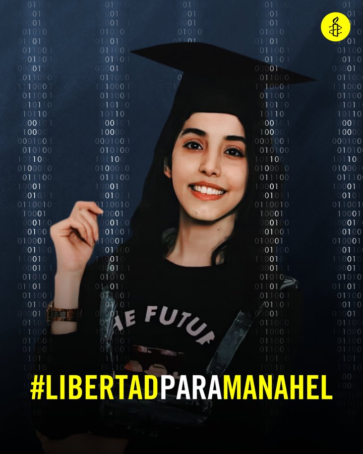 Amnistía Internacional Vigo (@amnistia_vigo) on Twitter photo <a href="/KSAmofaEN/">Foreign Ministry 🇸🇦</a> <a href="/AmnistiaGalicia/">Amnistía Galicia</a> <a href="/amnistialugo/">Amnistía Lugo</a> <a href="/albouzas/">a Ana Luisa Bouza</a> <a href="/tanxugueiras/">T A N X U G U E I R A S</a> <a href="/guadigalego/">Guadi Galego</a> <a href="/carmeadan/">carme adán</a> <a href="/igualdade_uvigo/">Unidade de Igualdade</a> <a href="/igualdadevigo/">igualdade vigo</a> <a href="/igualdadegal/">Igualdade en Galicia</a> 📢Axúdanos a liberar a Manahel, condenada a 11 anos de cárcere por defender os dereitos das mulleres e vestir de xeito "indecoroso".
🗓️O 25 de xuño verase o seu recurso.
📩Escribe ao ministro saudí de Xustiza pedindo a súa liberación:
minister-office@moj.gov.sa
#FreeManahel <a href="/KSAmofaEN/">Foreign Ministry 🇸🇦</a> <a href="/AmnistiaGalicia/">Amnistía Galicia</a> <a href="/amnistialugo/">Amnistía Lugo</a> <a href="/albouzas/">a Ana Luisa Bouza</a> <a href="/tanxugueiras/">T A N X U G U E I R A S</a> <a href="/guadigalego/">Guadi Galego</a> <a href="/carmeadan/">carme adán</a> <a href="/igualdade_uvigo/">Unidade de Igualdade</a> <a href="/igualdadevigo/">igualdade vigo</a> <a href="/igualdadegal/">Igualdade en Galicia</a> 📢Axúdanos a liberar a Manahel, condenada a 11 anos de cárcere por defender os dereitos das mulleres e vestir de xeito "indecoroso".
🗓️O 25 de xuño verase o seu recurso.
📩Escribe ao ministro saudí de Xustiza pedindo a súa liberación:
minister-office@moj.gov.sa
#FreeManahel