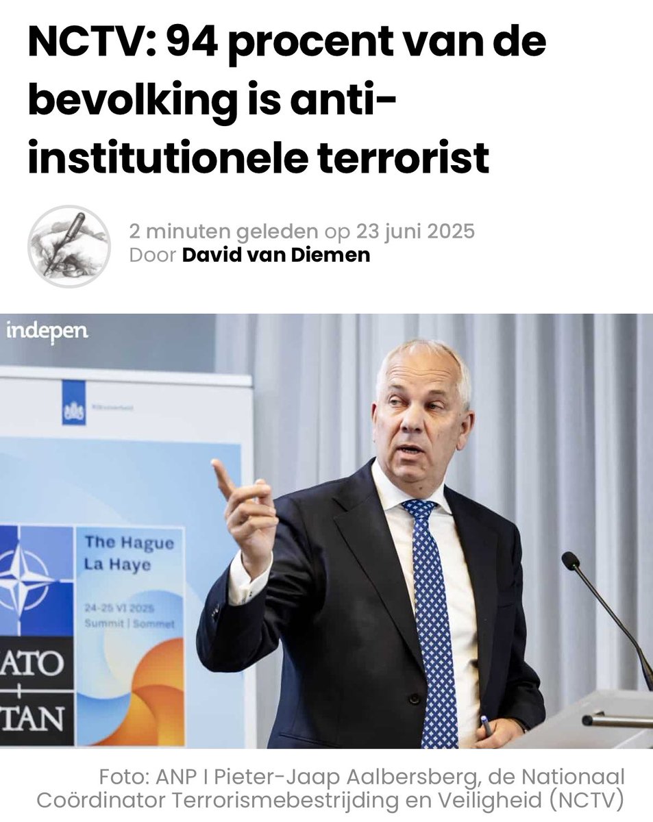 De NCTV, de organisatie die zogenaamd gecontroleerd wordt door de Tweede Kamer maar die zonder enige controle de vrije hand heeft iedere tegenstander van het overheidsbeleid tegen te werken. Van welke landen kennen we dit soort praktijken ook alweer? Oppassen dus met uw kritiek