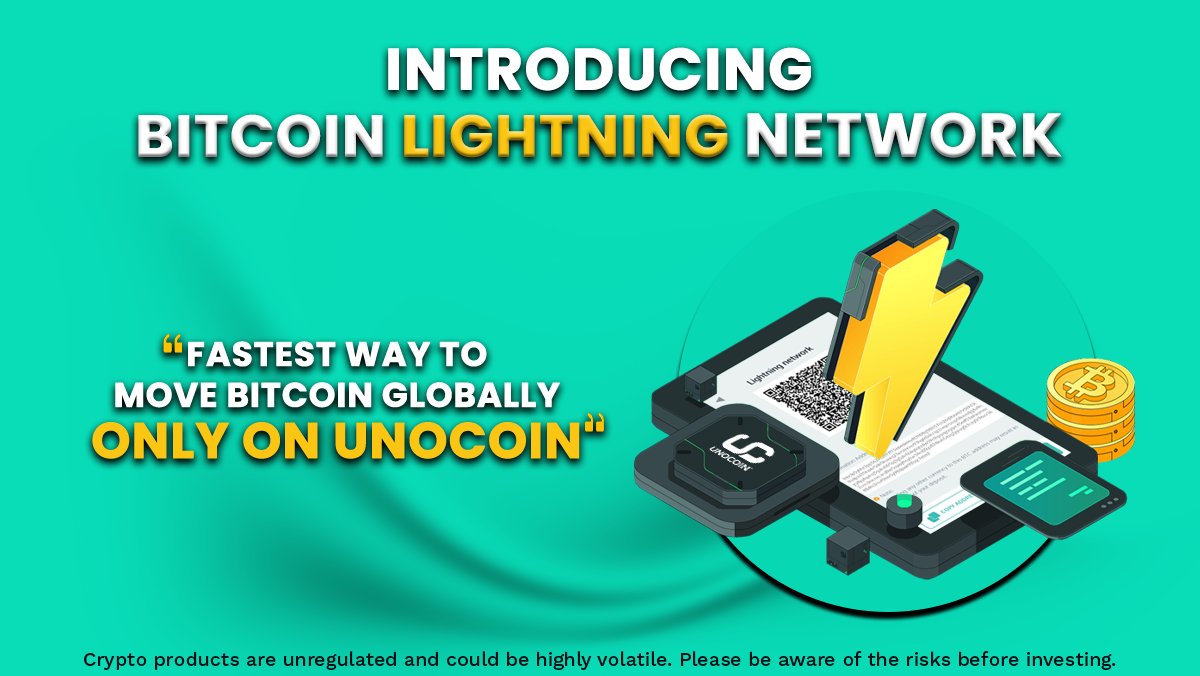 Speed Meets Bitcoin!
Say goodbye to high fees and slow transactions!

Unocoin now supports Bitcoin Lightning Network ⚡ for instant deposits and withdrawals.
✅ Ultra-fast transactions
✅ Minimal fees
✅ Same secure #Bitcoin, just supercharged!

Experience the future of Bitcoin –