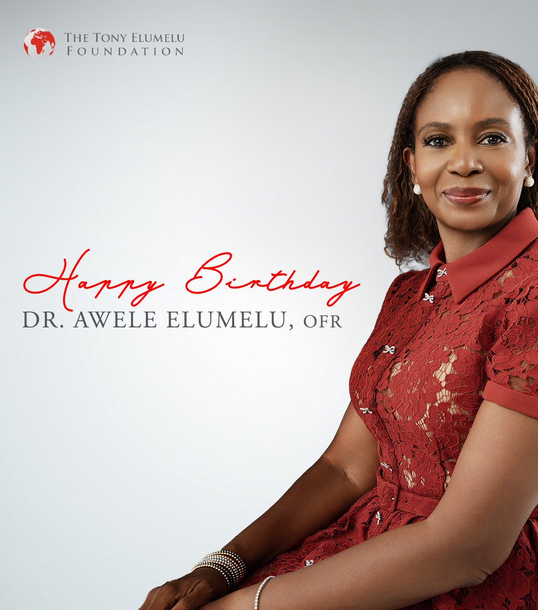 🎂🎊Happy Birthday to our dearest Co-Founder, Dr. Awele V. Elumelu OFR - the Mother of Africapitalism! 

Thank you for your exceptional leadership and for empowering the dreams of young African entrepreneurs across the continent.