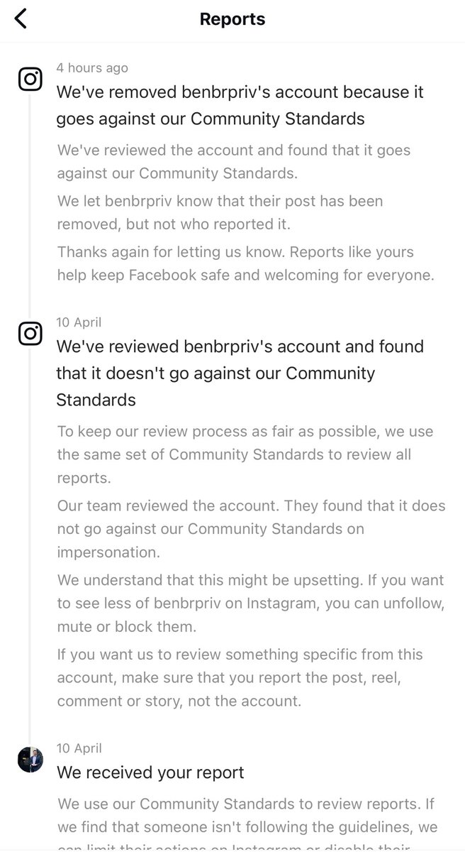 FINALLY ⁦<a href="/instagram/">Instagram</a>⁩ have removed this account pretending to be me. It has taken months and numerous reports and initially they refused to take it down. Instagram, you need to be better than this.