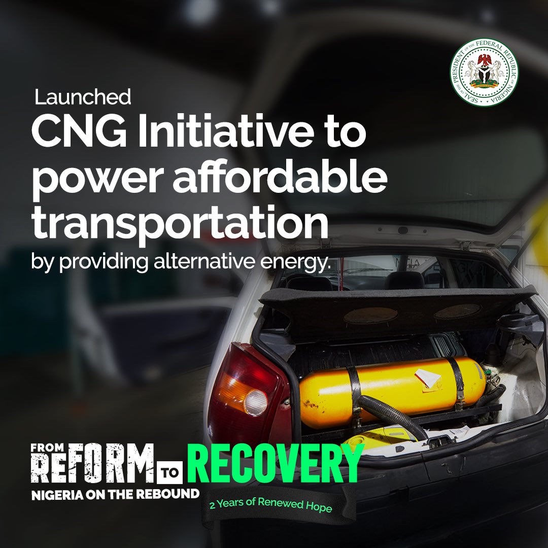 NaijaEagleEyes's tweet photo. The CNG initiative demonstrates how innovative energy solutions can drive economic recovery and environmental protection. #FromReformsToRecovery https://t.co/rxwlIMJ22g