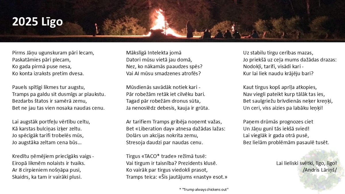 Ja no šodien pie ugunskura jāskaita kāda četrrinde, varbūt noder... Lai skaisti svētki!