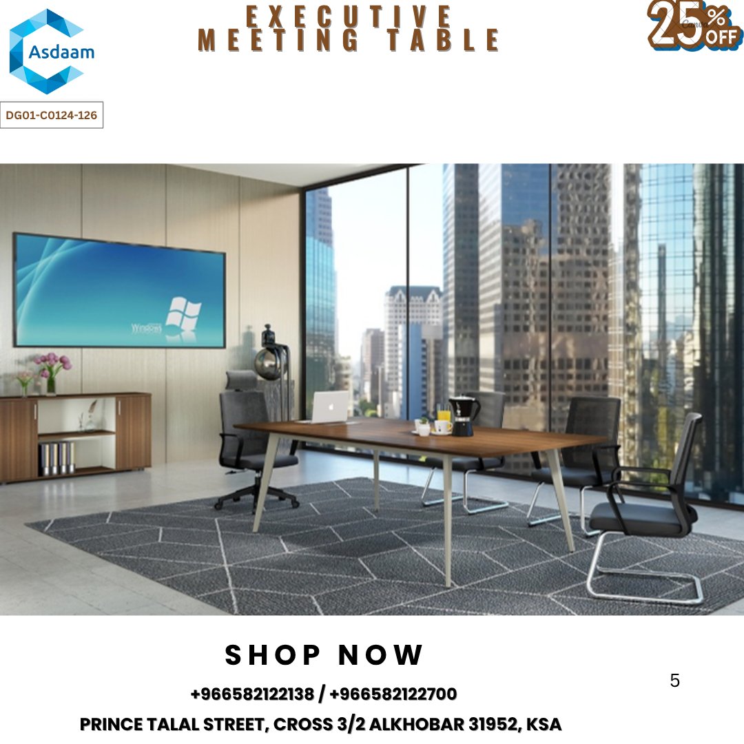 Asdaam12024's tweet image. 🔥 DEAL ALERT! 25% OFF MEETING TABLES @ asdaam!
✅ Professional grade | ✅ one size | ✅ Summer Sale
📍 Prince Talal St, Cross 3/2, AL Khobar
📞 0582122138 / 0582122700
Perfect for conferences &amp;amp; team huddles! 👥
#asdaam #summersale #OfficeSale #KSA #MeetingTables