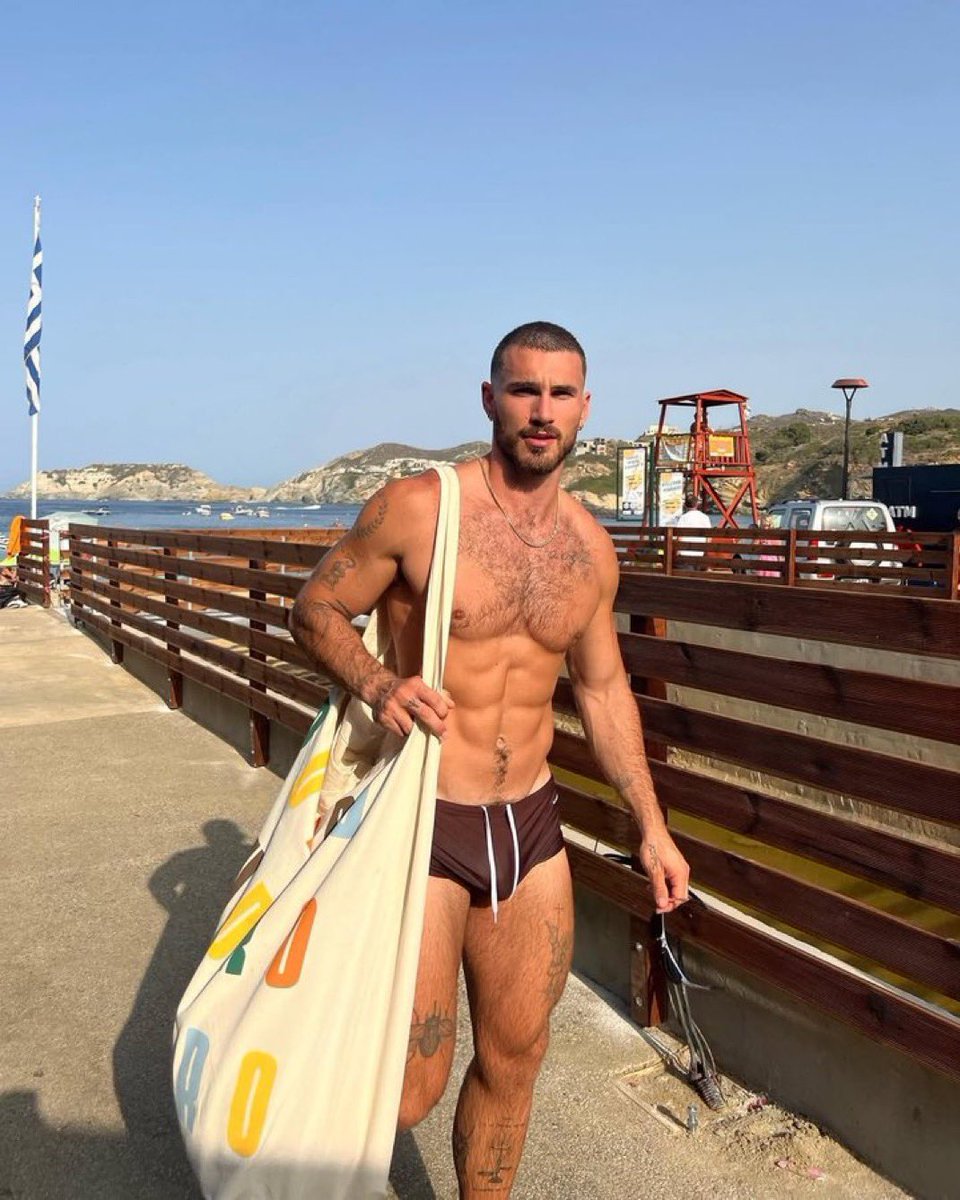 You go on a beach day with your friends but your besties man shows up like this. Wyd?