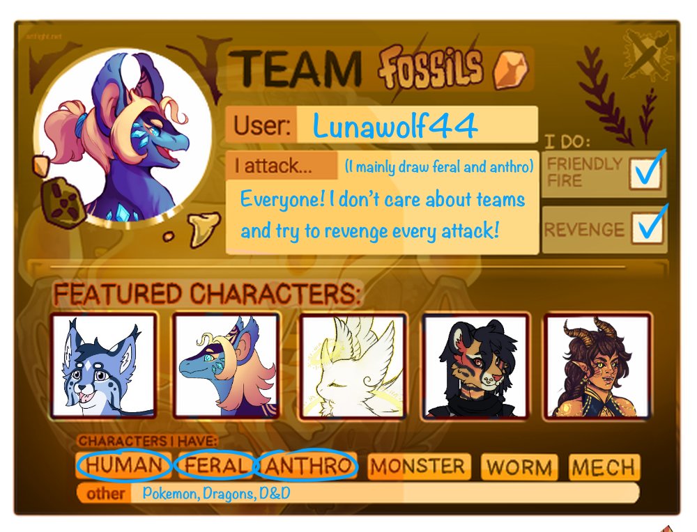 Lunawolf442's tweet image. Woo let’s do this! 
artfight.net/~Lunawolf44

#artfight2025 #TEAMFOSSIL