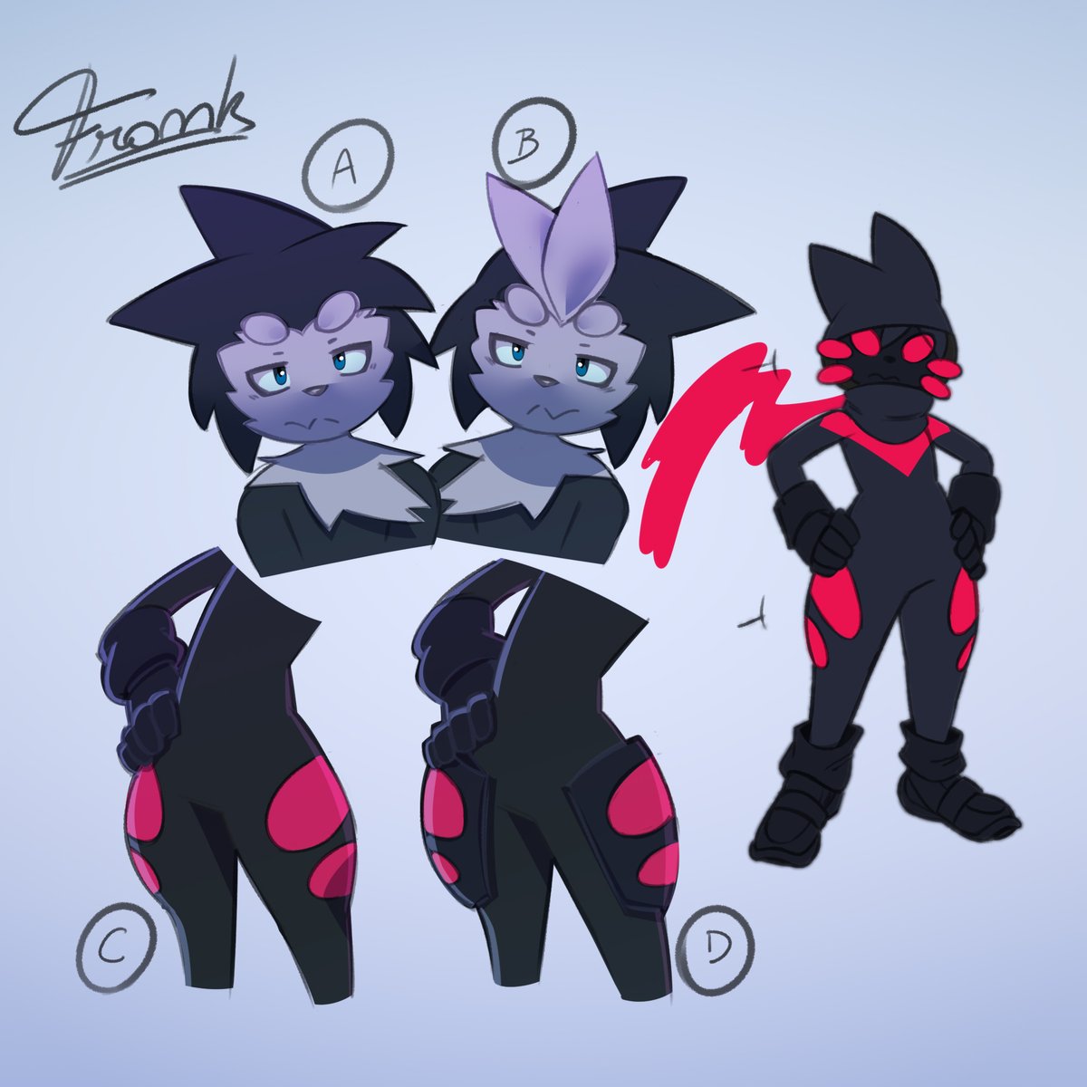 Frank0o1's tweet image. Black Winter - Poll
Trying something new with Black. Tell me which design you like more.
(Head - White Hair or Black Hair)
(Hips/Legs - Power Cells Inside or Outside the suit)
#Anthro #Furry