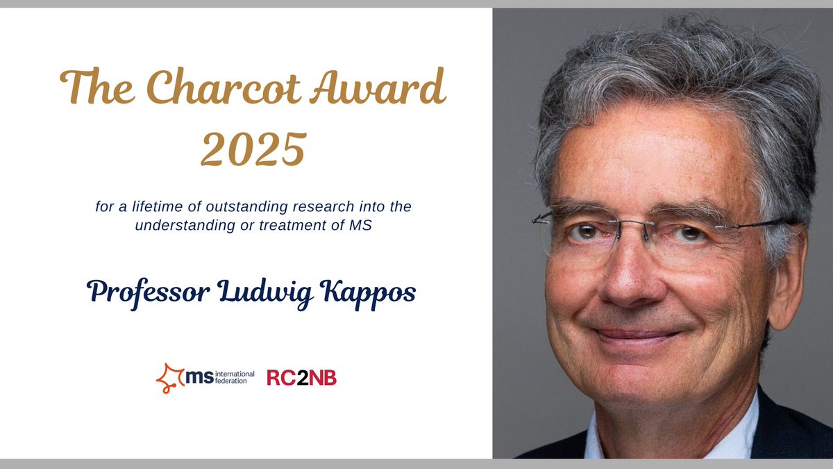 MSIF is proud to announce Professor Ludwig Kappos as the 2025 #CharcotAward recipient, honouring a lifetime of impact in #MSResearch. 🏆🔬

From pioneering treatments to mentoring researchers worldwide, his legacy is global. 🌎

Read more: msintfederation.org/4ncra5K 
 
<a href="/RC2NB/">RC2NB</a>