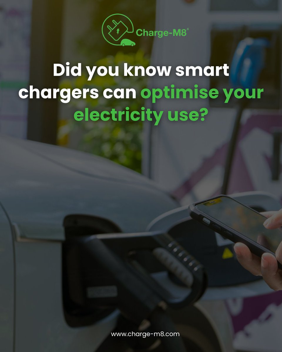 ChargeM8's tweet photo. They automatically adjust charging times to take advantage of off-peak rates and grid efficiency.

DM us to talk to our team today. 

#evcharging #smartcharger #sustainableenergy #evinstallations #energyoptimisation https://t.co/pg5bbfwjwD