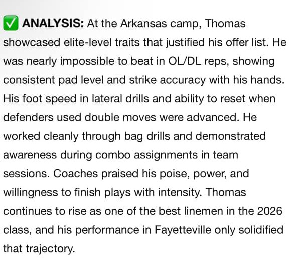 liljamearl's tweet image. Thank you @sixstarfootball for the write up about my preformance at @RazorbackFB!! @AllenTrieu @MJ_NFLDraft @OJW_Scouting @OLMafia @PrepRedzoneWI @PaarJoel @brian_calhoun2 @CoachMateos @CoachSamPittman #AGTG #woopig