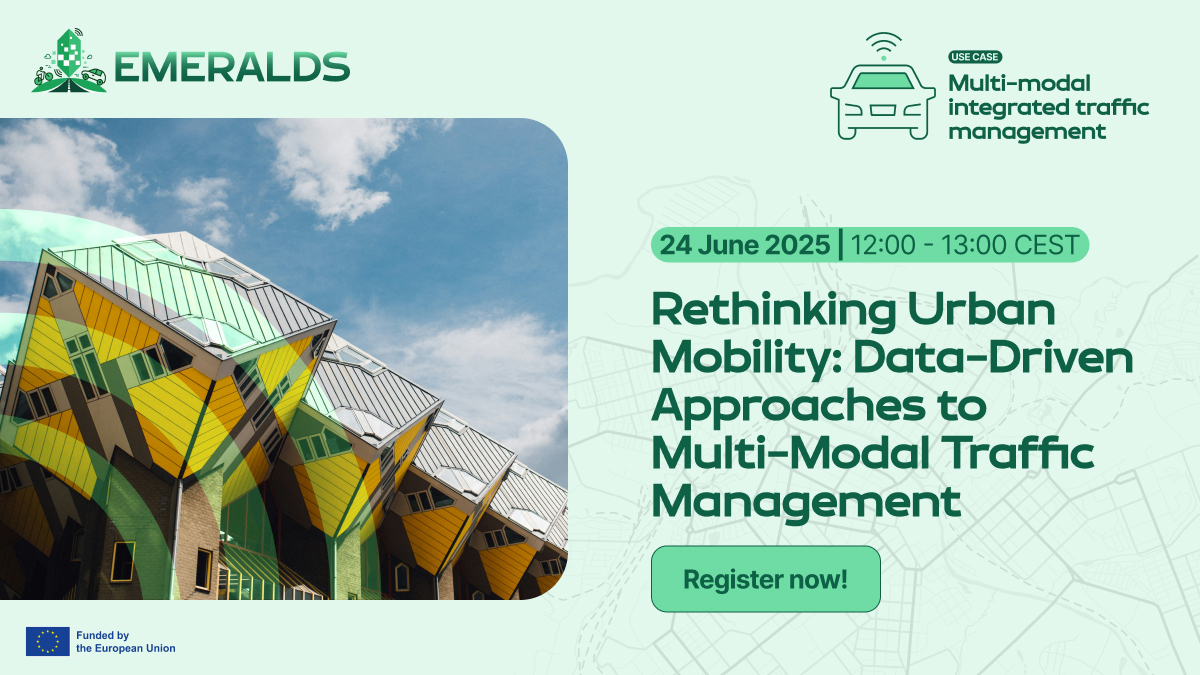 EMERALDSeu's tweet image. ๐จ Our next EMERALDS webinar is TOMORROW at 12:00 CEST! Dive into data-driven mobility solutions from Rotterdam ๐ณ๐ฑ with Arane Adviseurs. Donโt miss it!
๐๏ธ 24 June | 12:00 - 13:00 CEST
๐ Register now: shorturl.at/4rL27
