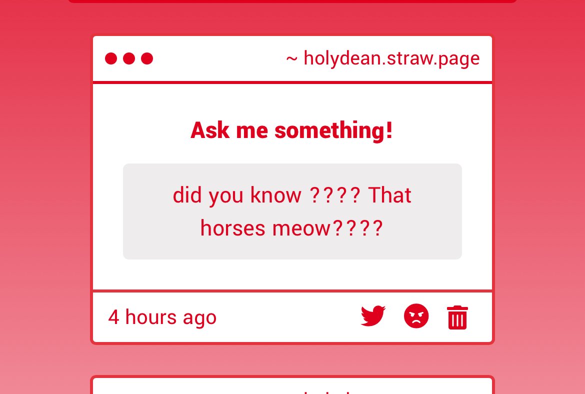 No?? I only know horse of absolute disagreement
